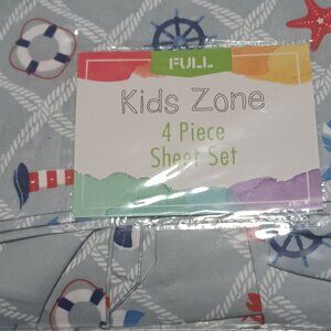 Kid Zone Exploring the Sea 4 Piece Sheet Set Full Size Super Soft 100% Polyester
